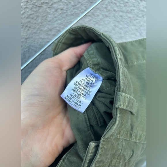 Nili Lotan Jenna Pants Twill Military Cotton Raw Hem Pockets in Camo Green - Picture 7 of 9